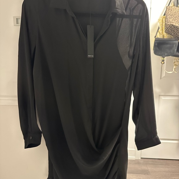 NWT Krisa Drape Button Front Mini - Picture 4 of 5